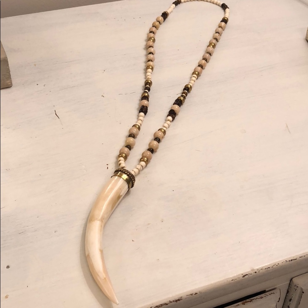 Large tusk/horn necklace